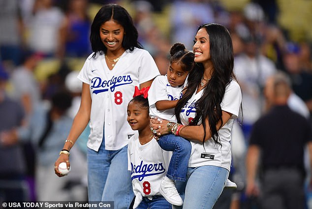 Natalia was accompanied by her mother, Vanessa, and sisters, 6-year-old Bianka and 4-year-old Capri