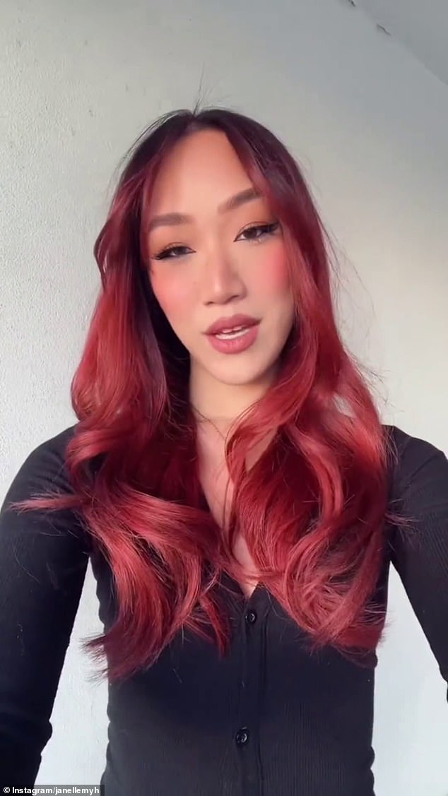 Showing off her new look on TikTok, the beauty influencer uploaded a video of the hair coloring process that turned her locks a gorgeous deep red color