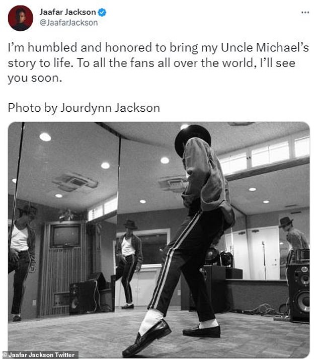 Big news: In January, it was revealed that Jaafar had been cast as the lead role of Michael in the biopic, and he jumped to his social media pages at the time to express his excitement