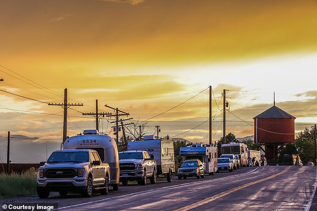 In nearby Gerlach, Nevada, hundreds of Burning Man visitors are currently stranded for the night