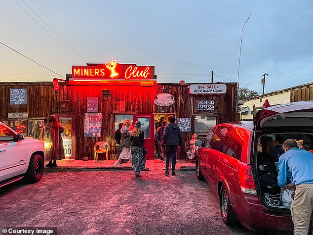 Stranded Burning Man visitors visit the two local bars in Gerlach, Nevada