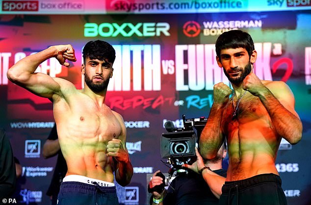 The 21-year-old (left) will face 23-1 IBO International Champion Aram Fanyan (right) in Manchester on Saturday night at the Smith vs Eubank Jnr II event