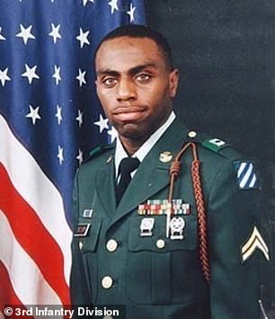 The M10 Booker also shares its name with Staff Sargeant Stevon Booker (pictured), a tanker who died in Baghdad on April 5, 2003.