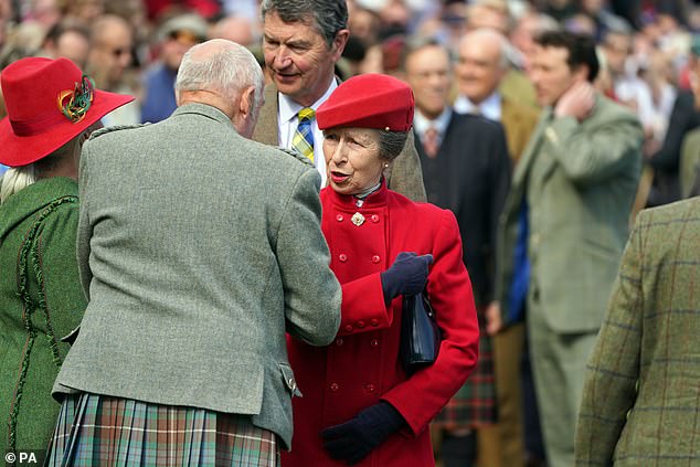 The Princess Royal and Vice Admiral Sir Tim Laurence also attended the Braemar Gathering Highland Games