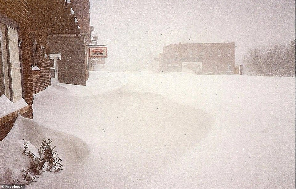 A photo of Tower taken on November 1, the day after the Halloween Snowstorm of 1991. The city received 16 inches of snow in 24 hours.  To top it off, wind speeds of 80 mph were recorded, with the temperature dropping from 55F to 10F