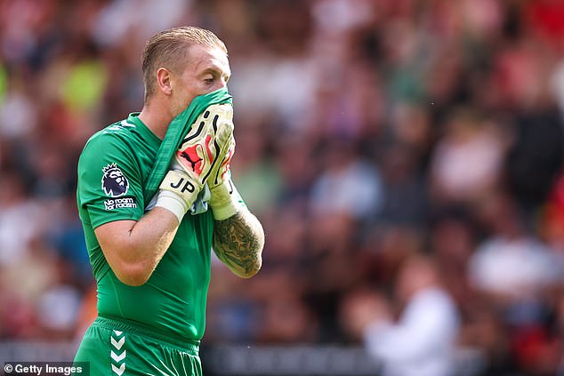 Pickford had scored an own goal earlier in the match after the ball bounced over his back