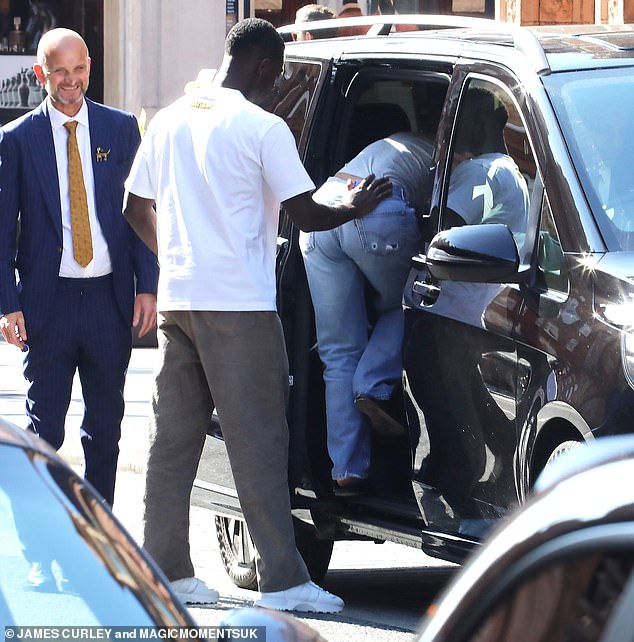 The couple were spotted having a romantic luncheon to celebrate Damson's birthday at George's restaurant in the English capital