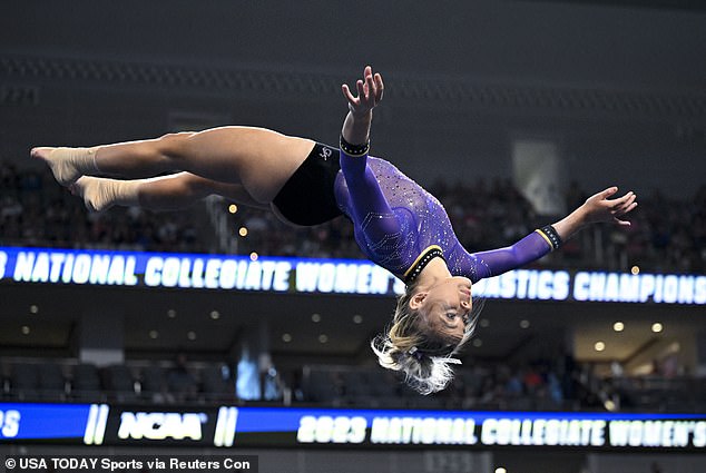 Dunne specializes in uneven bars and received an All-American honor during her freshman year