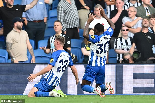 Ferguson proved to be a thorn in Newcastle's side throughout the match, taking each of his goals well