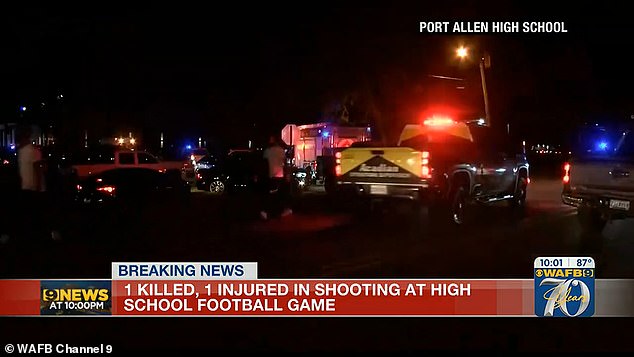 Emergency services were quickly on the scene after the shooting at Port Allen High