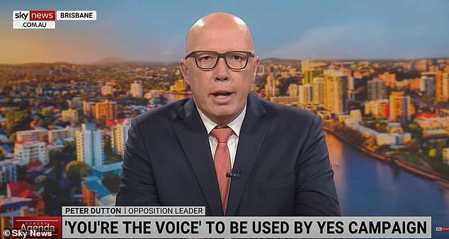 Opposition leader Peter Dutton said Farnham's song was inadvertently suitable for the Yes campaign