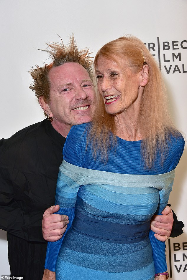 Late wife: The singer - known as Johnny Rotten - confessed to helping become a caregiver and doing chores for his late wife Nora during her battle with Alzheimer's