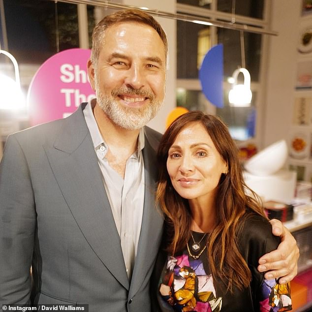 Close up: Singer Natalie Imbruglia was seen wearing a stylish black T-shirt with a colorful print on the front and sleeves and adorned with some funky necklaces