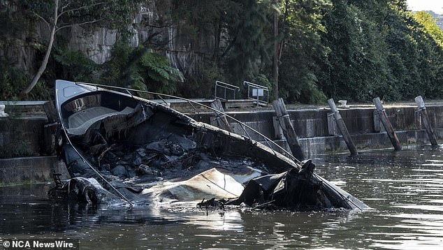 Emergency services were called to Woolwich Dock around 8.10pm on Saturday after reports of a boat fire