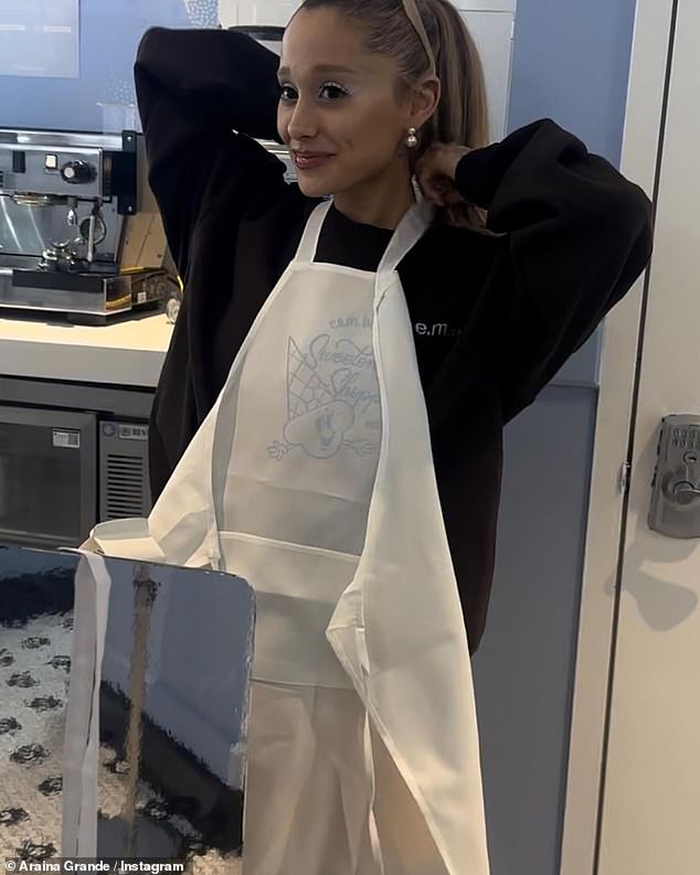 Beauty mogul: Grande's latest photo was taken at a recent pop-up event for her makeup brand rem beauty in New York City