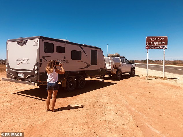 The day Miriam Blaker left her city life to explore Australia in a caravan, she saw a huge rainbow bend across the sky