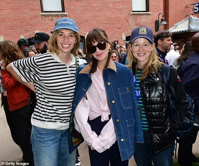 Troubled times: The SAG-AFTRA leadership has spoken out in calling on talent to promote independent films at festivals if their projects land interim deals, according to Deadline;  Dakota Johnson is pictured with Wildcat stars Maya Hawke and Laura Linney