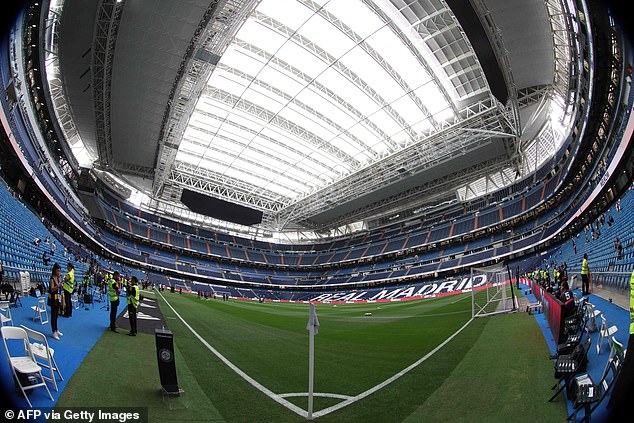 Real Madrid played for the first time under the new roof of Santiago Bernabeu against Getafe