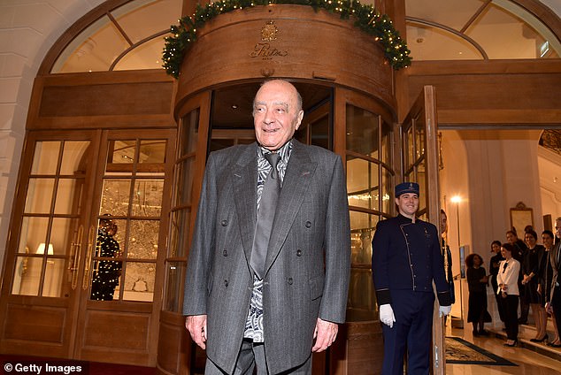 Mohamed Al Fayed pictured in Paris in 2016. He sold Harrods and Fulham FC - his largest UK business holdings - in 2010 and 2013 respectively