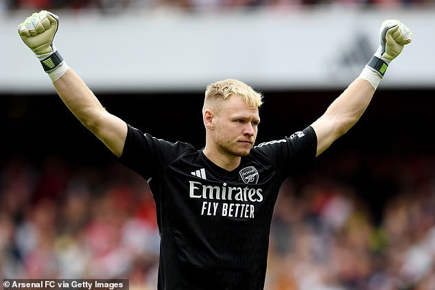 Arsenal goalkeeper Aaron Ramsdale gets the nod in goal, ahead of Andre Onana