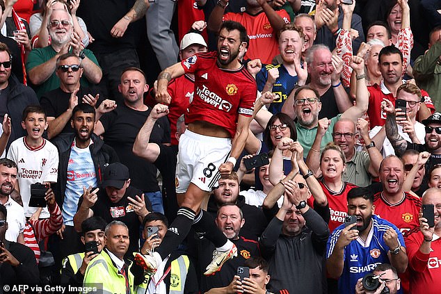 Bruno Fernandes remains one of United's most crucial players, as evidenced when he scored the winner against Nottingham Forest (above) last week