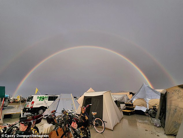 “I found some WiFi… There's been rain in the playa (ground) here at Burning Man.  The good thing is we are safe, we have food and a 'dry' shelter.  It's very humid here and the forecast is for more rain to fall in the coming days...fingers and toes crossed for some sunshine to clear things up,