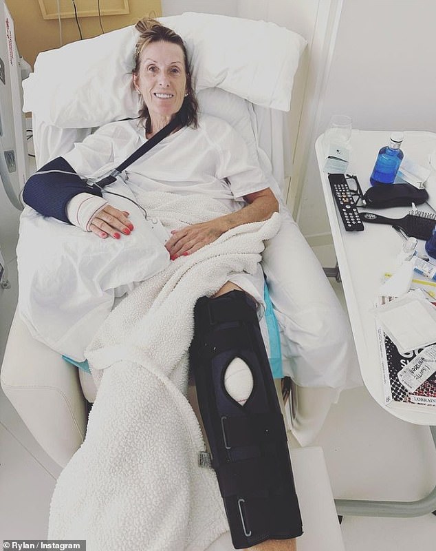 Do better!  The presenter, 34, shared a smiling photo of his mother in her hospital chair on Instagram on Sunday morning