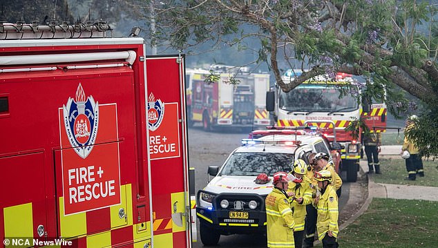 Queensland Fire emergency services (pictured) warned the fires could be 'uncontrollable', with lives potentially lost if conditions on the ground deteriorate