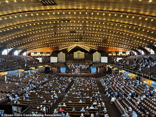 The great hall of the Methodist group church in Ocean Grove