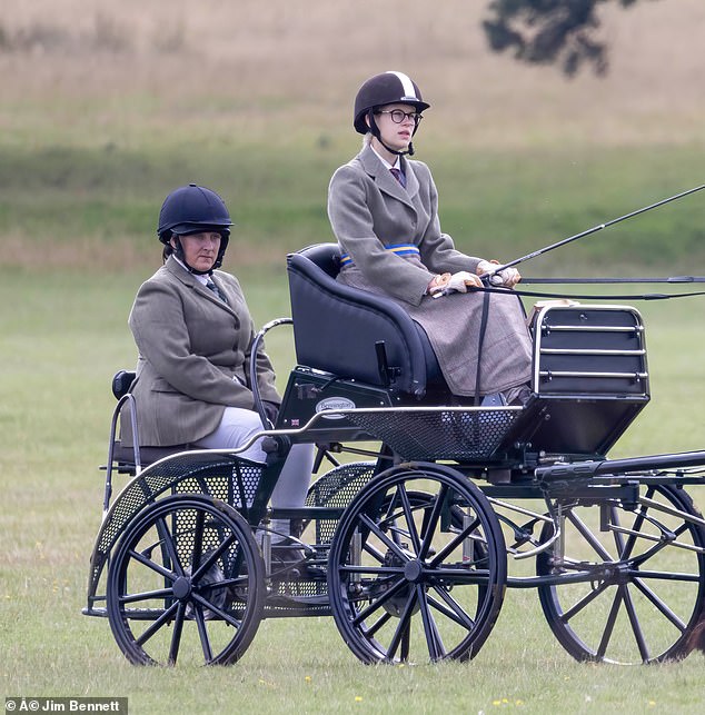 Lady Louise Windsor took to the grounds of Windsor Castle on Saturday as she took up the hobby she shared with her late grandfather, Prince Philip