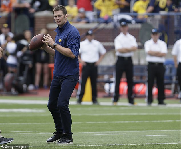 Brady frequented his alma business during his NFL days (pictured at Michigan Stadium in 2016)