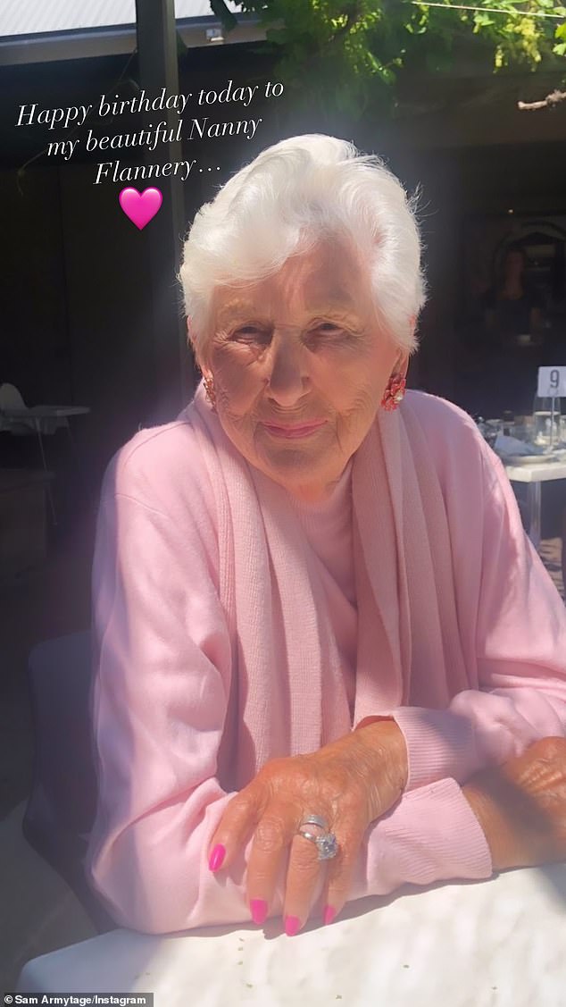 Sam shared beautiful photos of her Nanny Flannery.  Pictured