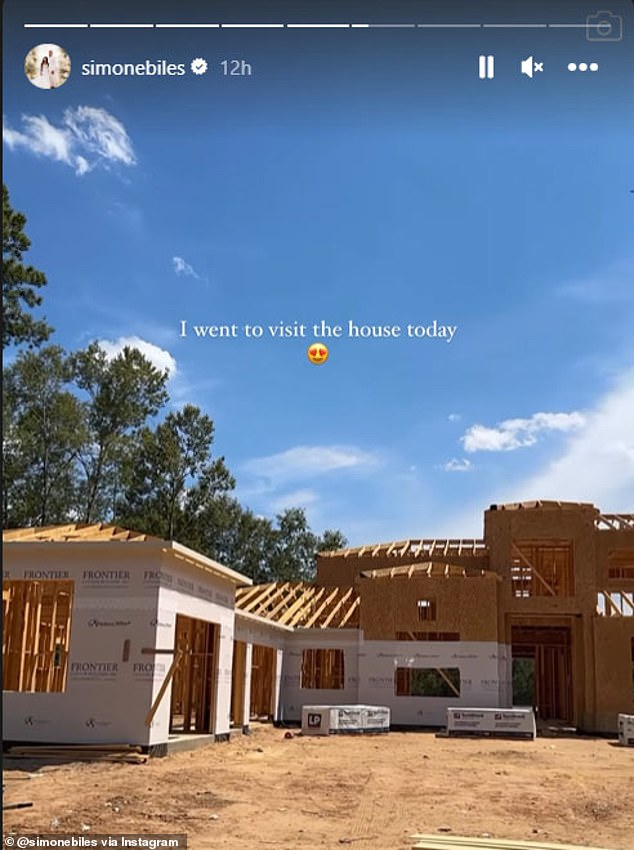 Past Progress: Last month in August, Biles also gave an earlier update on the Houston home being built from scratch