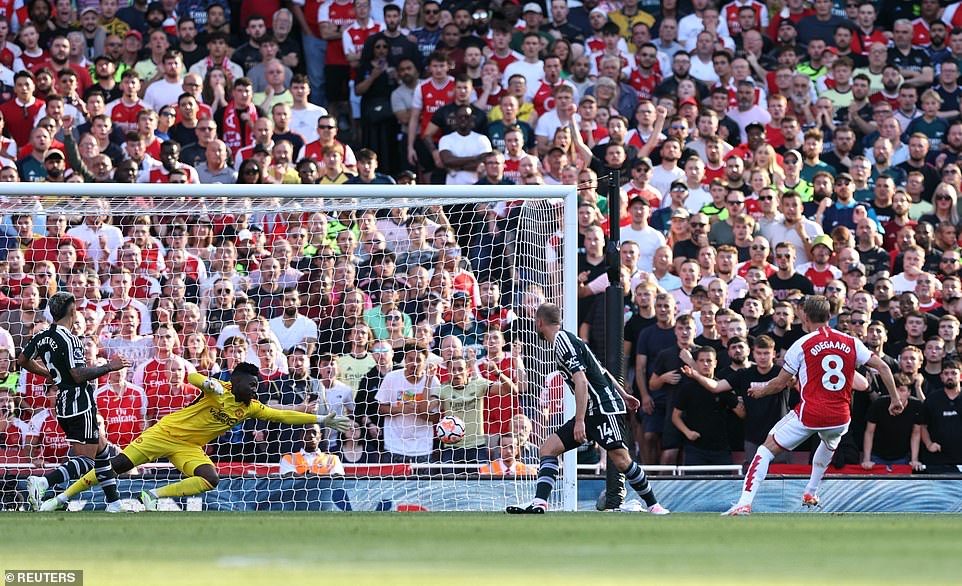 Arsenal went down at the other end and got the equalizer through captain Martin Odegaard after Gabriel Martinelli's half-time break