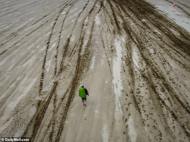 A stay-at-home order was issued in the early hours of the night on Friday night, but some tried to brave the muddy paths