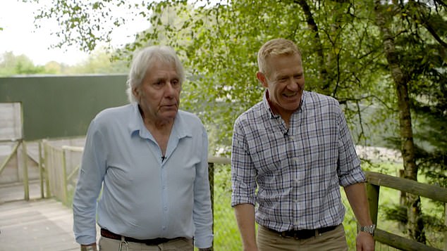 Funny story: David (L) recalled meeting Judi after she visited his wildlife center in Surrey and joked 'she fell in love with my squirrels, not me' (pictured with host Adam Henson)