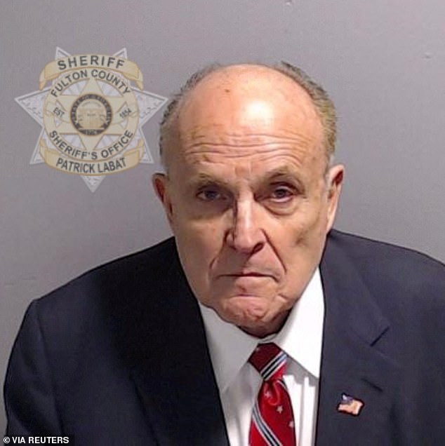 The allegation comes days later from the former attorney — appearing here in his mugshot on racketeering charges — who pleaded not guilty to undermining Georgia's 2020 election, and after a federal judge awarded him a loss in an indictment of slander brought by two pollsters.