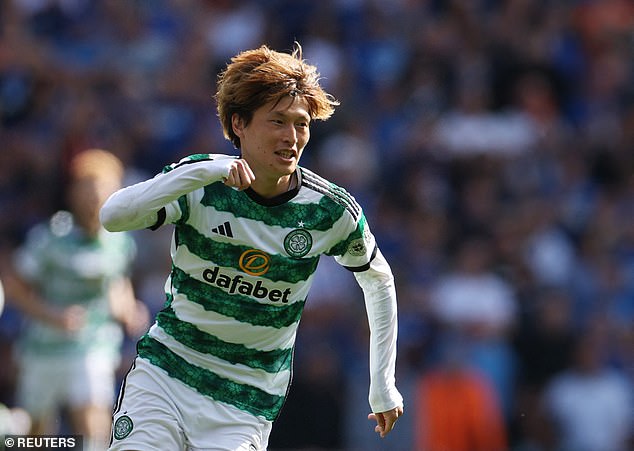 At the end of the first half, it was Celtic who hit the opener through Kyogo Furuhashi