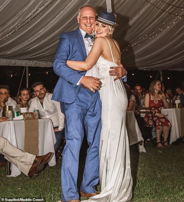 Maurice (left) had been battling prostate cancer for 14 months when he walked his daughter Maddie (right) down the aisle on her wedding day in November 2019