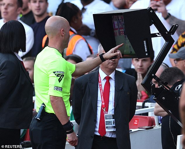 Referee Anthony Taylor initially awarded a penalty for a foul on Havertz, but it was overturned