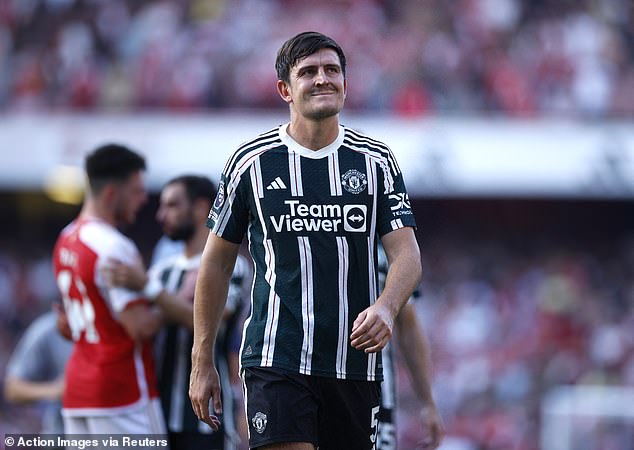 Harry Maguire was introduced late in the game and was only applauded by the home fans