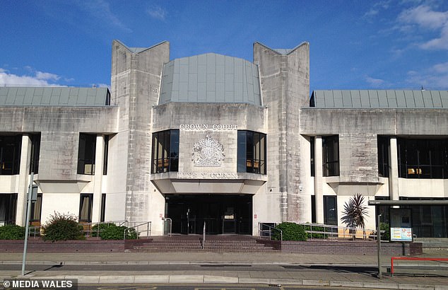 The horrific ordeal only came to light after police received information about indecent images posted on Instagram and found his secret phone hidden in the attic of his home.  Pictured: Swansea Crown Court