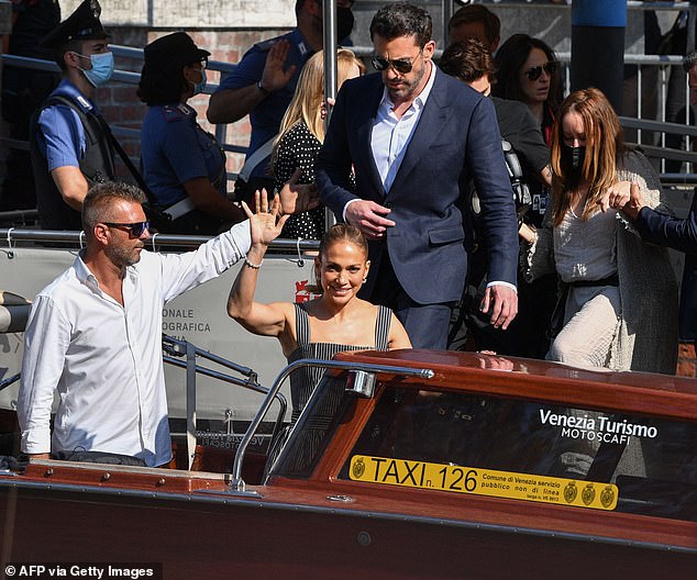 Venezia Turismo Motoscafi is one of Venice's leading private navigation companies and boasts an impressive array of celebrity clients including Jennifer Lopez and Ben Affleck (both pictured disembarking from the company's boat during the Venice Film Festival in September 2021)