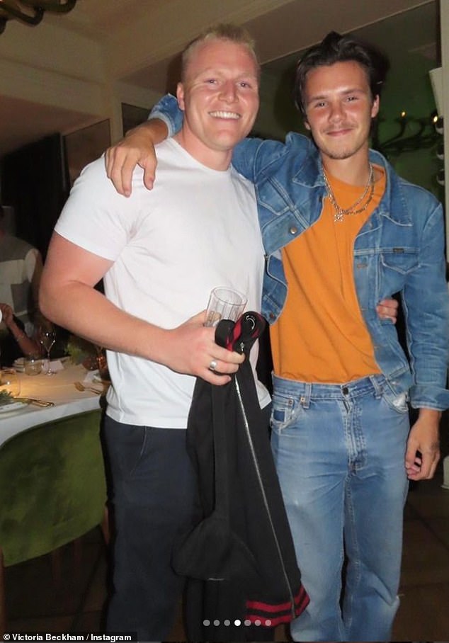 Friends: Gordan Ramsay's son Jack, 23, was also in attendance as he beamed with Romeo in no time