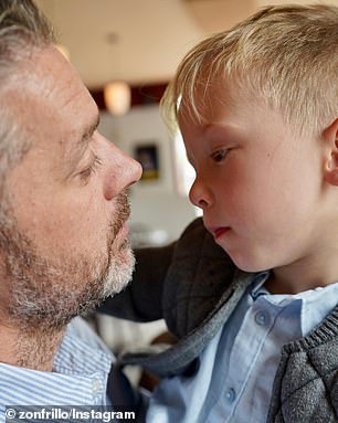 The advertising and media specialist then praised Jock for his playful approach to fatherhood (pictured Jock with son Alfie)