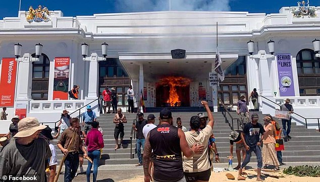 Shillingsworth and Nicholas Reid were accused of being the leaders of the group that camped near the Aboriginal Tent Embassy and damaged Old Parliament House (above)