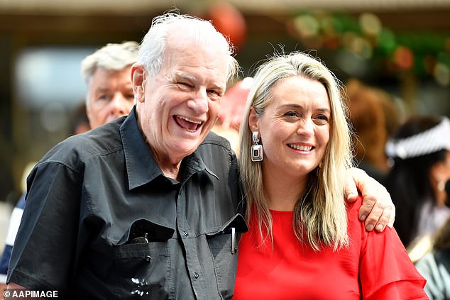 The Reverend Bill Crews (pictured with Anthony Albanese's partner Jodie Haydon) is known in Sydney for his ongoing work to help the poor