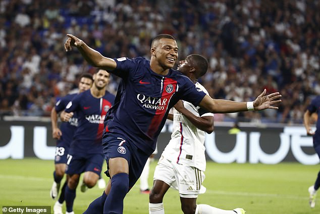 Kylian Mbappe scored twice in the first half as PSG rioted at the Groupama Stadium