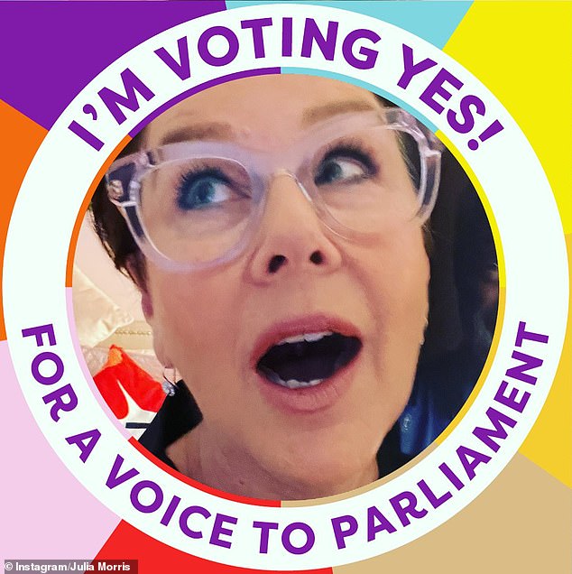 Meanwhile, Julia Morris faced the wrath of her followers on Friday after the TV presenter and comedian revealed she would be voting 'Yes' on the Voice to Parliament