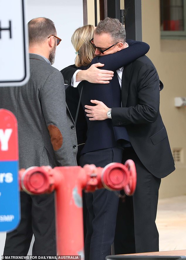 Heartfelt conversations took place outside the chapel